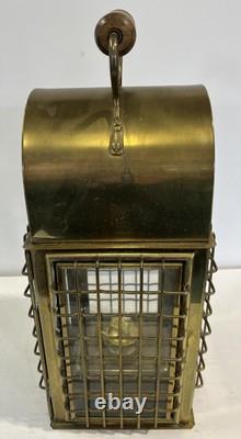 Vintage Brass Heavy Kerosene Lantern Stall Lamp