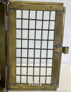 Vintage Brass Heavy Kerosene Lantern Stall Lamp