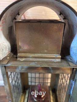 Vintage Brass Heavy Kerosene Lantern Stall Lamp