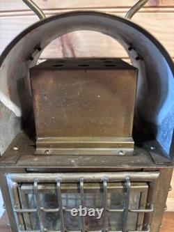 Vintage Brass Heavy Kerosene Lantern Stall Lamp
