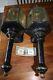 Vintage Brass Huge 23 Old Outdoor Sconce Carriage Lanterns Beveled Glass Panels
