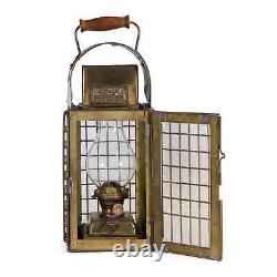Vintage Brass Junk Light Marine Lantern