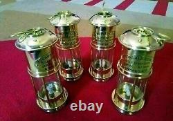 Vintage Brass Lamps Antique Ship Oil Lantern Minor Lamps Set Of 4 lamp