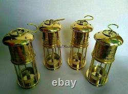 Vintage Brass Lamps Antique Ship Oil Lantern Minor Lamps Set Of 4 piece