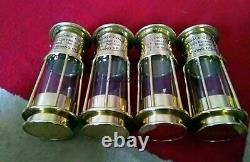 Vintage Brass Lamps Ship Oil Lantern Antique Miner Lamps Set Of 4 Unit Lantern