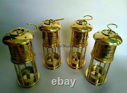 Vintage Brass Lamps Ship Oil Lantern Antique Miner Lamps Set Of 4 Unit Lantern