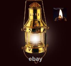 Vintage Brass Lantern Oil Lamp