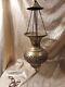 Vintage Brass Lantern Pierced Moroccan Hanging Lamp Candle Holder Antique Decor