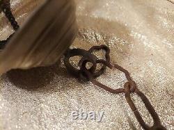 Vintage Brass Lantern Pierced Moroccan Hanging Lamp Candle Holder Antique Decor