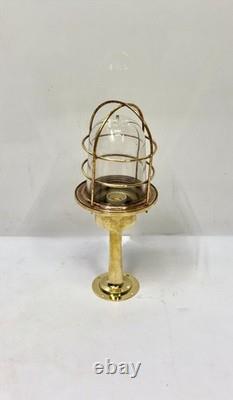 Vintage Brass Lantern with Glass Dome & Cage Antique Style Decorative Light Vintage Brass Lantern with Glass Dome & Cage Antique Style Decorative Light