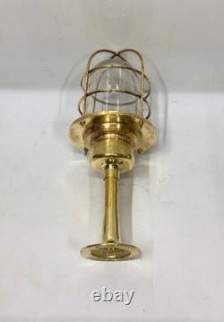 Vintage Brass Lantern with Glass Dome & Cage Antique Style Decorative Light Vintage Brass Lantern with Glass Dome & Cage Antique Style Decorative Light