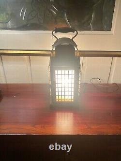 Vintage Brass Nautical Lantern That My Husband Made Into A Lamp 6x16