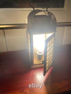 Vintage Brass Nautical Lantern That My Husband Made Into A Lamp 6x16