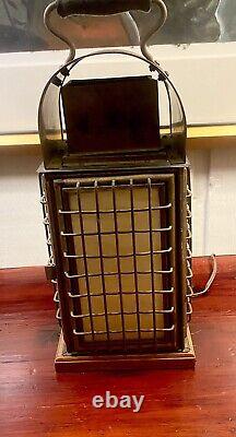 Vintage Brass Nautical Lantern That My Husband Made Into A Lamp 6x16