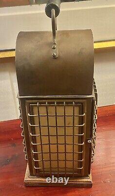 Vintage Brass Nautical Lantern That My Husband Made Into A Lamp 6x16