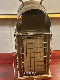 Vintage Brass Nautical Lantern That My Husband Made Into A Lamp 6x16