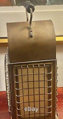 Vintage Brass Nautical Lantern That My Husband Made Into A Lamp 6x16