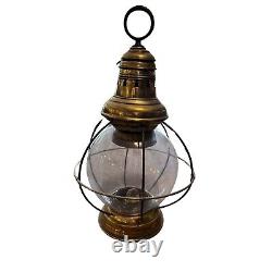 Vintage Brass Onion Ship Lantern