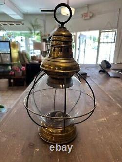 Vintage Brass Onion Ship Lantern