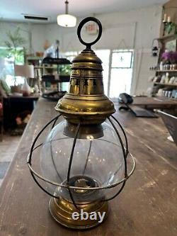 Vintage Brass Onion Ship Lantern