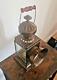 Vintage Brass Railroad Signal Lantern with Wooden Handle Antique Railway Lamp