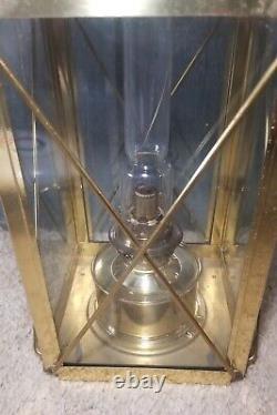 Vintage Brass Ship Marine Den Haan Rotterdam Hanging Lantern Lamp D. H. R Antique