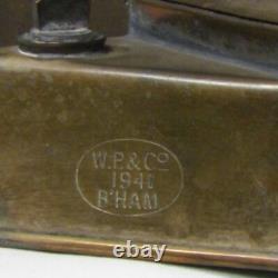 Vintage Brass Ships Cabin Oil Lantern W P & CO 1941 Birmingham England Lot 2