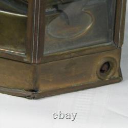 Vintage Brass Ships Cabin Oil Lantern W P & CO 1941 Birmingham England Lot 2