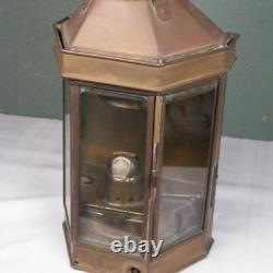 Vintage Brass Ships Cabin Oil Lantern W P & CO 1941 Birmingham England Lot 2