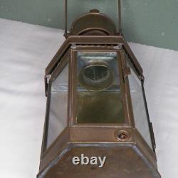 Vintage Brass Ships Cabin Oil Lantern W P & CO 1941 Birmingham England Lot 2