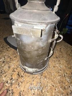 Vintage Brass Ships Lantern Perkins Perko Type No Markings Curved Glass