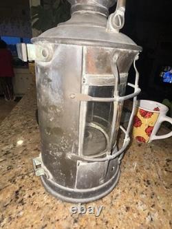 Vintage Brass Ships Lantern Perkins Perko Type No Markings Curved Glass