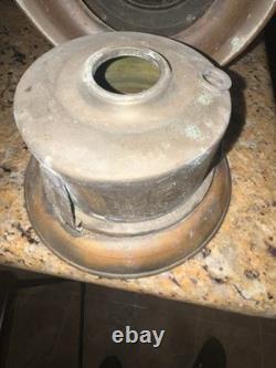 Vintage Brass Ships Lantern Perkins Perko Type No Markings Curved Glass