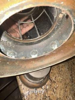 Vintage Brass Ships Lantern Perkins Perko Type No Markings Curved Glass