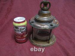 Vintage Brass glass Nautical Arts&Craft Lantern Porch Light Ceiling lamp hanging