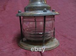 Vintage Brass glass Nautical Arts&Craft Lantern Porch Light Ceiling lamp hanging