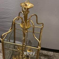 Vintage Brass hexagonal hall lantern Hanging Chandelier