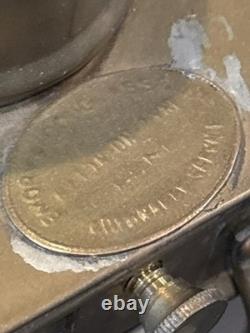 Vintage British Brass Lantern with British Make Oil Burner Maritime Railway