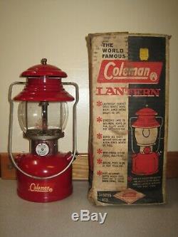 Vintage COLEMAN 200A Red LANTERN 1962 USA Original Box EXCELLENT