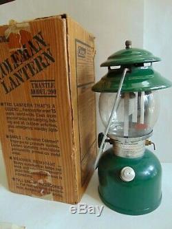Vintage COLEMAN MODEL 200A700 SINGLE MANTLE GREEN LANTERN Dated 7-81 IN BOX