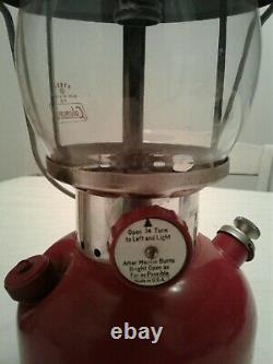 Vintage COLEMAN Single Mantle Lantern 200A Red In Original Box withMantles