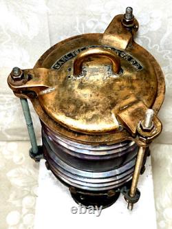 Vintage Carlisle & Finch Co. Brass Nautical Lantern