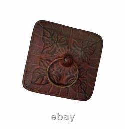 Vintage Cast Iron Red Japanese Pagoda Lantern for Candle Garden Art