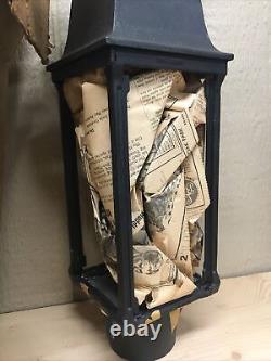 Vintage Charmglow BLACK Natural Gas Lamp Post Top Lantern Cast Aluminum NOS