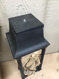 Vintage Charmglow BLACK Natural Gas Lamp Post Top Lantern Cast Aluminum NOS