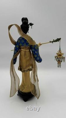 Vintage Chinese Cloisonné Gilt Filigree Lady Lantern Figure Leizu Style 10.25