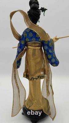 Vintage Chinese Cloisonné Gilt Filigree Lady Lantern Figure Leizu Style 10.25