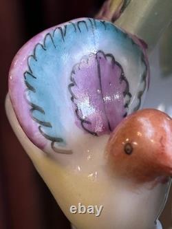 Vintage Chinese Dayazhai Style Porcelain Birdcage Lantern Wisteria 3D Birds