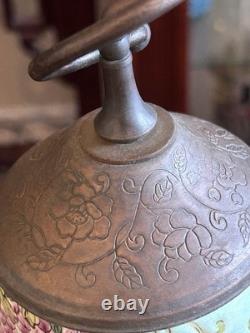Vintage Chinese Dayazhai Style Porcelain Birdcage Lantern Wisteria 3D Birds