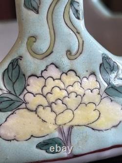 Vintage Chinese Dayazhai Style Porcelain Birdcage Lantern Wisteria 3D Birds